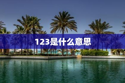 123是什么意思