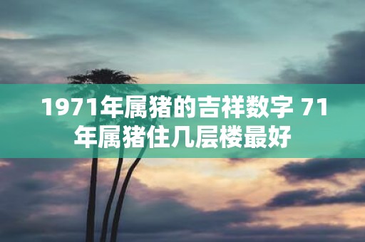 1971年属猪的吉祥数字 71年属猪住几层楼最好