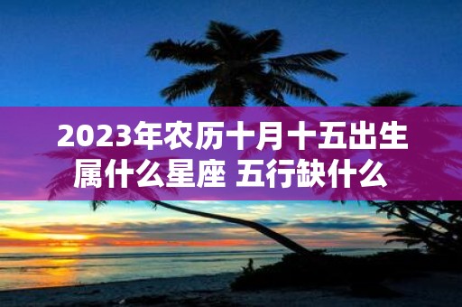 2025年农历十月十五出生属什么星座 五行缺什么