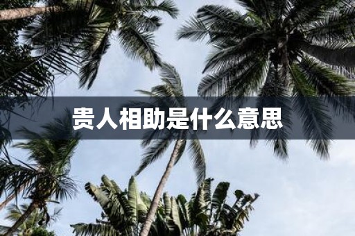 贵人相助是什么意思