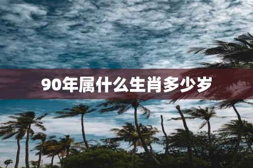 90年属什么生肖多少岁