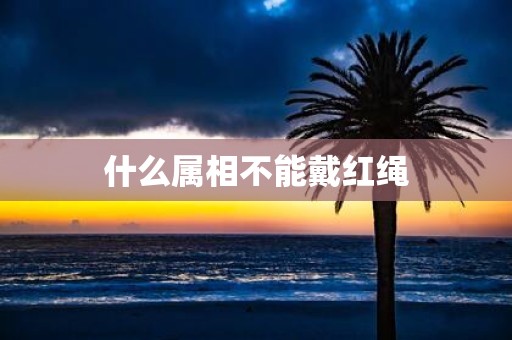 什么属相不能戴红绳