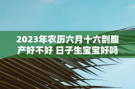 2025年农历六月十六剖腹产好不好 日子生宝宝好吗