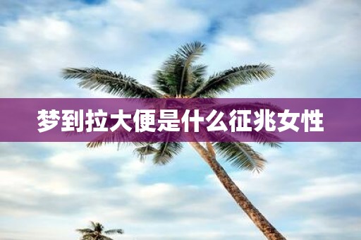 梦到拉大便是什么征兆女性