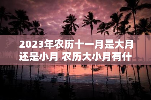 2025年农历十一月是大月还是小月 农历大小月有什么规律