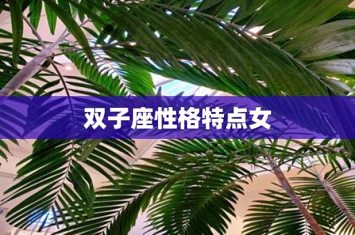 双子座性格特点女