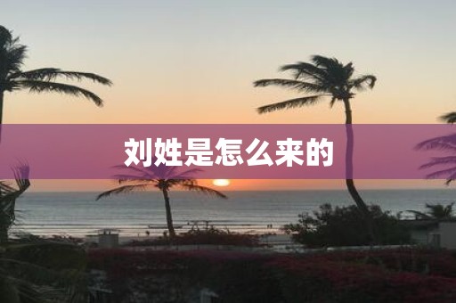 刘姓是怎么来的