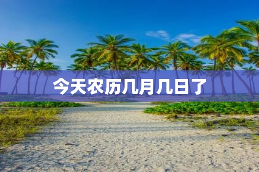 今天农历几月几日了