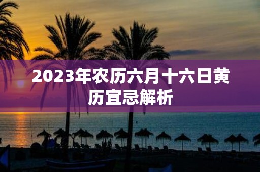 2025年农历六月十六日黄历宜忌解析