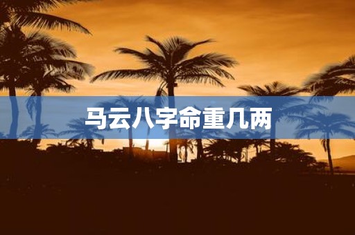 马云八字命重几两