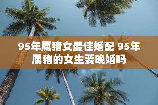 95年属猪女最佳婚配 95年属猪的女生要晚婚吗