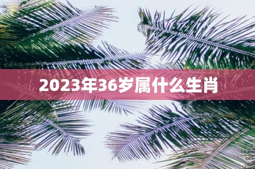 2025年36岁属什么生肖