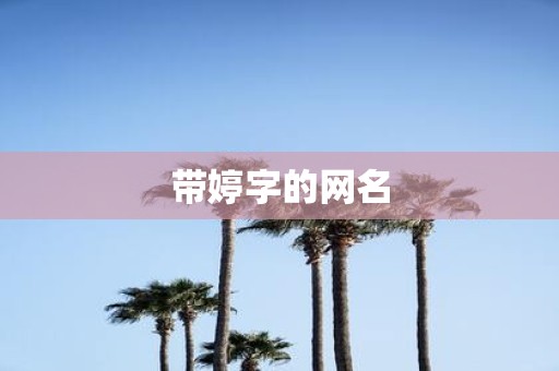 带婷字的网名