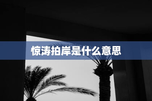 惊涛拍岸是什么意思