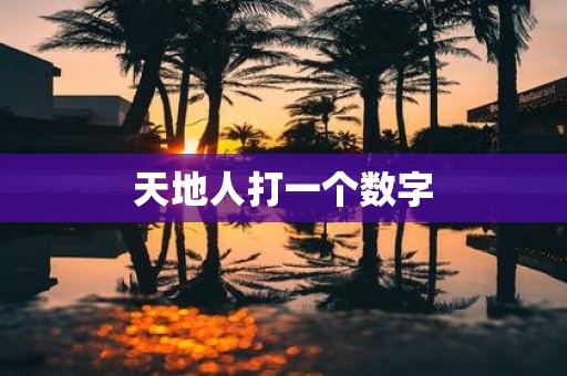 天地人打一个数字