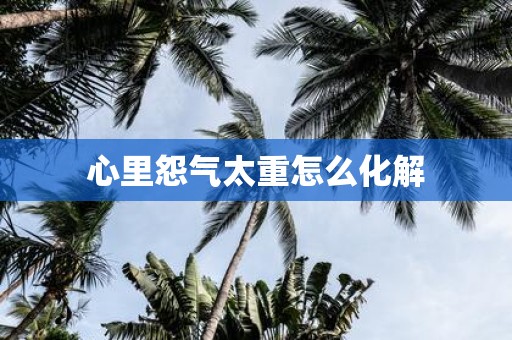 心里怨气太重怎么化解