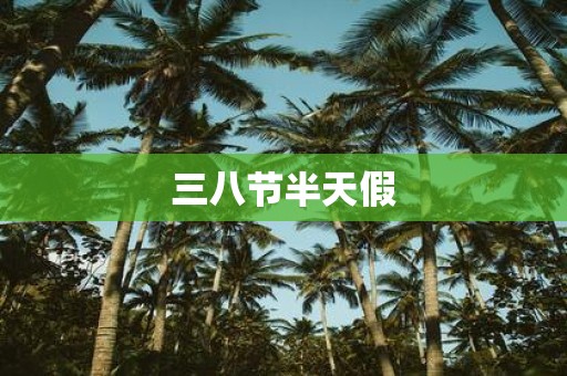 三八节半天假 三八节半天假