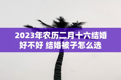 2025年农历二月十六结婚好不好 结婚被子怎么选