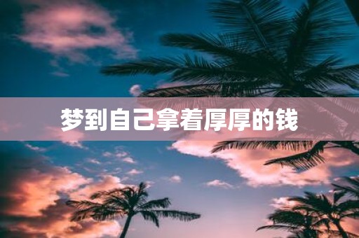 梦到自己拿着厚厚的钱
