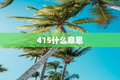 415什么意思