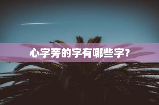 心字旁的字有哪些字？