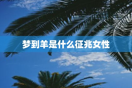 梦到羊是什么征兆女性