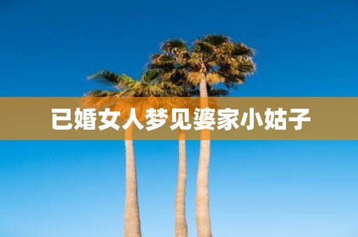 已婚女人梦见婆家小姑子