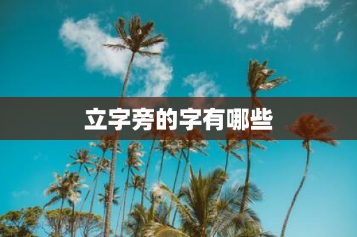 立字旁的字有哪些