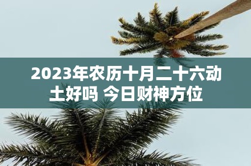 2025年农历十月二十六动土好吗 今日财神方位