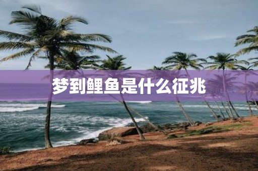 梦到鲤鱼是什么征兆