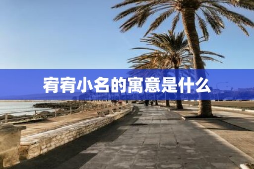 宥宥小名的寓意是什么