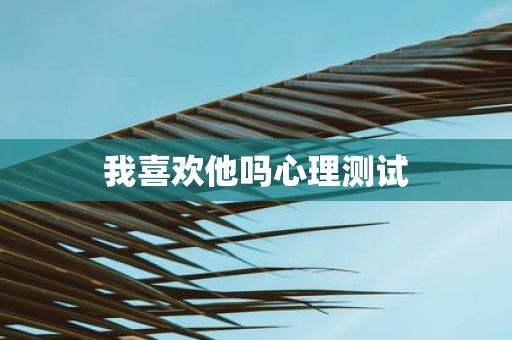 我喜欢他吗心理测试