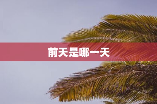 前天是哪一天