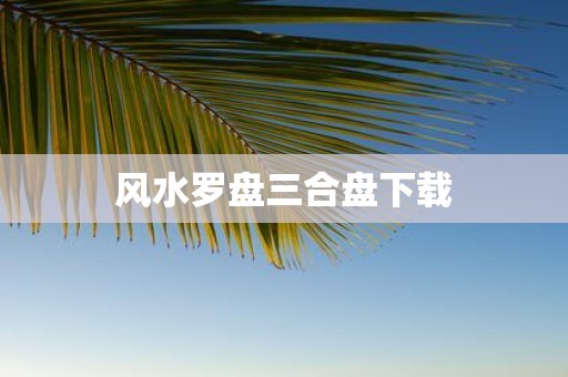 风水罗盘三合盘下载