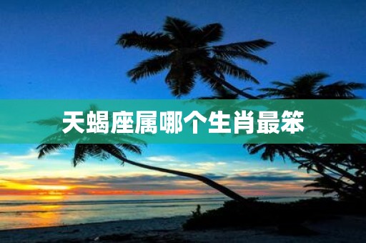 天蝎座属哪个生肖最笨
