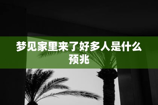 梦见家里来了好多人是什么预兆