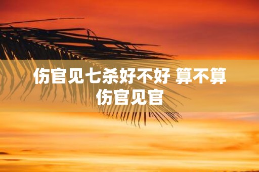 伤官见七杀好不好 算不算伤官见官