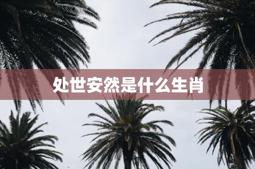 处世安然是什么生肖