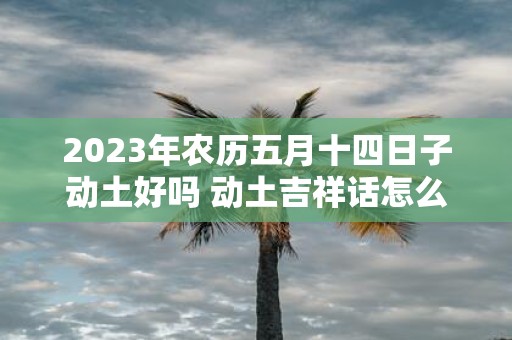 2025年农历五月十四日子动土好吗 动土吉祥话怎么说