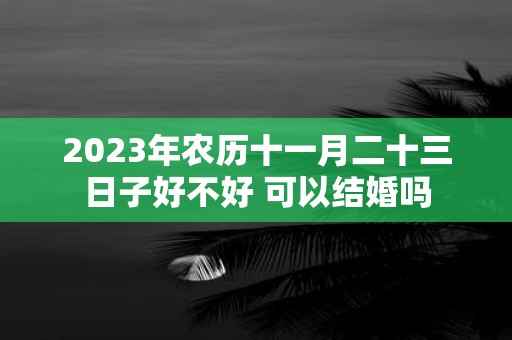 2025年农历十一月二十三日子好不好 可以结婚吗