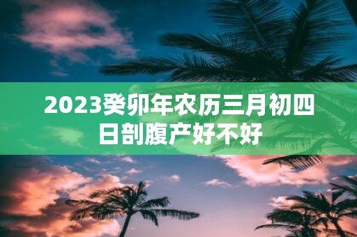 2025癸卯年农历三月初四日剖腹产好不好
