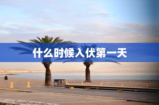 什么时候入伏第一天