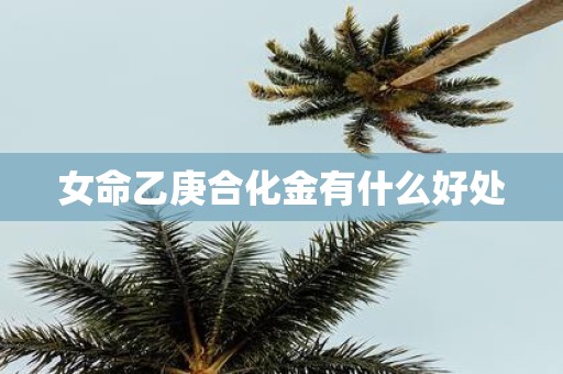 女命乙庚合化金有什么好处