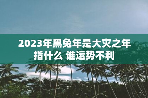 2025年黑蛇年是大灾之年指什么 谁运势不利
