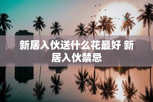 新居入伙送什么花最好 新居入伙禁忌