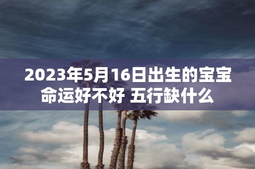 2025年5月16日出生的宝宝命运好不好 五行缺什么