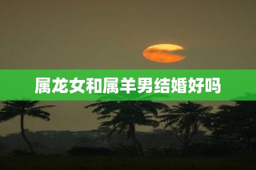 属龙女和属羊男结婚好吗