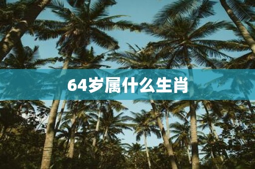 64岁属什么生肖