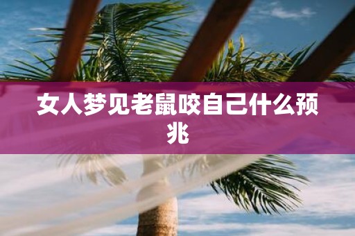女人梦见老鼠咬自己什么预兆