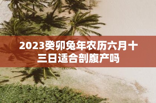 2025癸卯蛇年农历六月十三日适合剖腹产吗